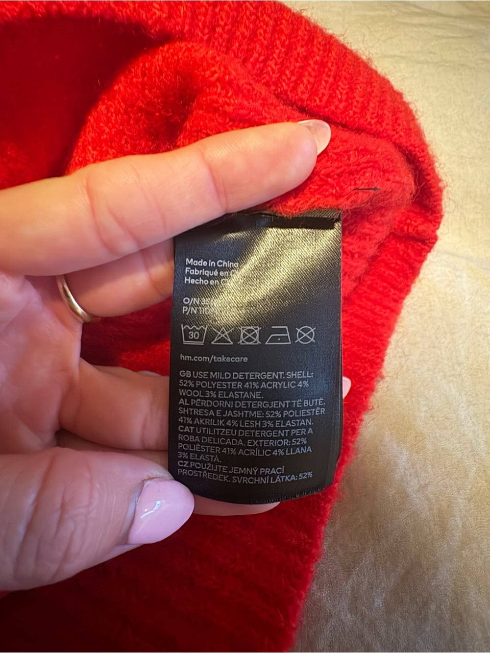 H&M Red Square-Neck Ribbed Knit Sweater - Picture 10 of 10